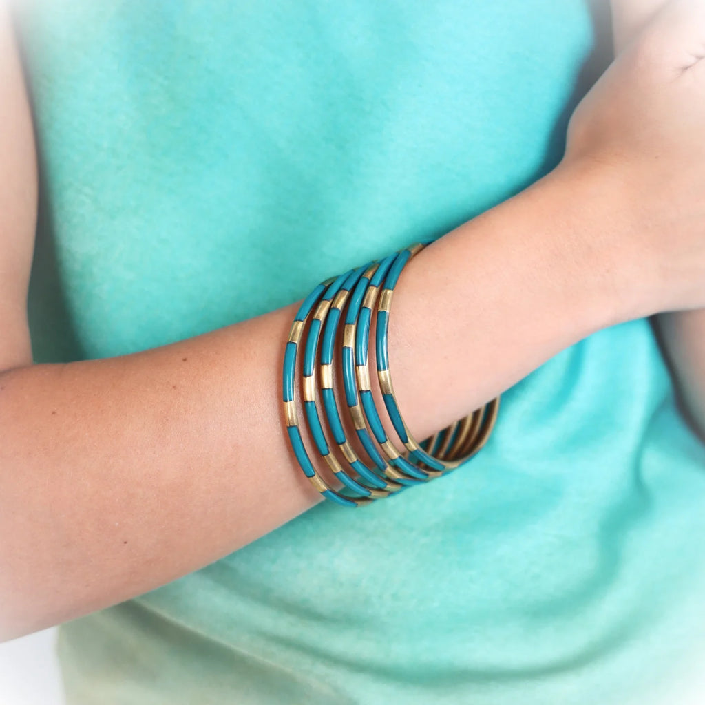 Caribe Veda Bangles l set of 6 l BuDha Girl