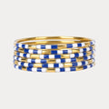 Blue/White Veda Bangles l set of 6 l BuDha Girl