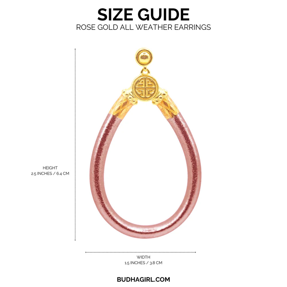 Rose Gold All Weather Earrings - BuDha Girl