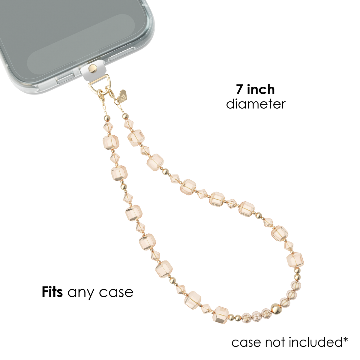 Phone Charm Wristlet - Nude Cube