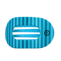 Splash Zone | Large | Flat Round Hair Clip
