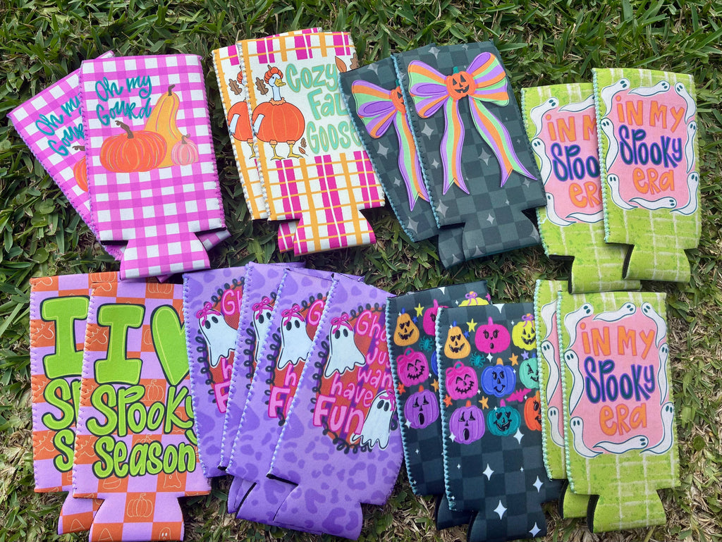 Halloween koozies ghouls just wanna have fun