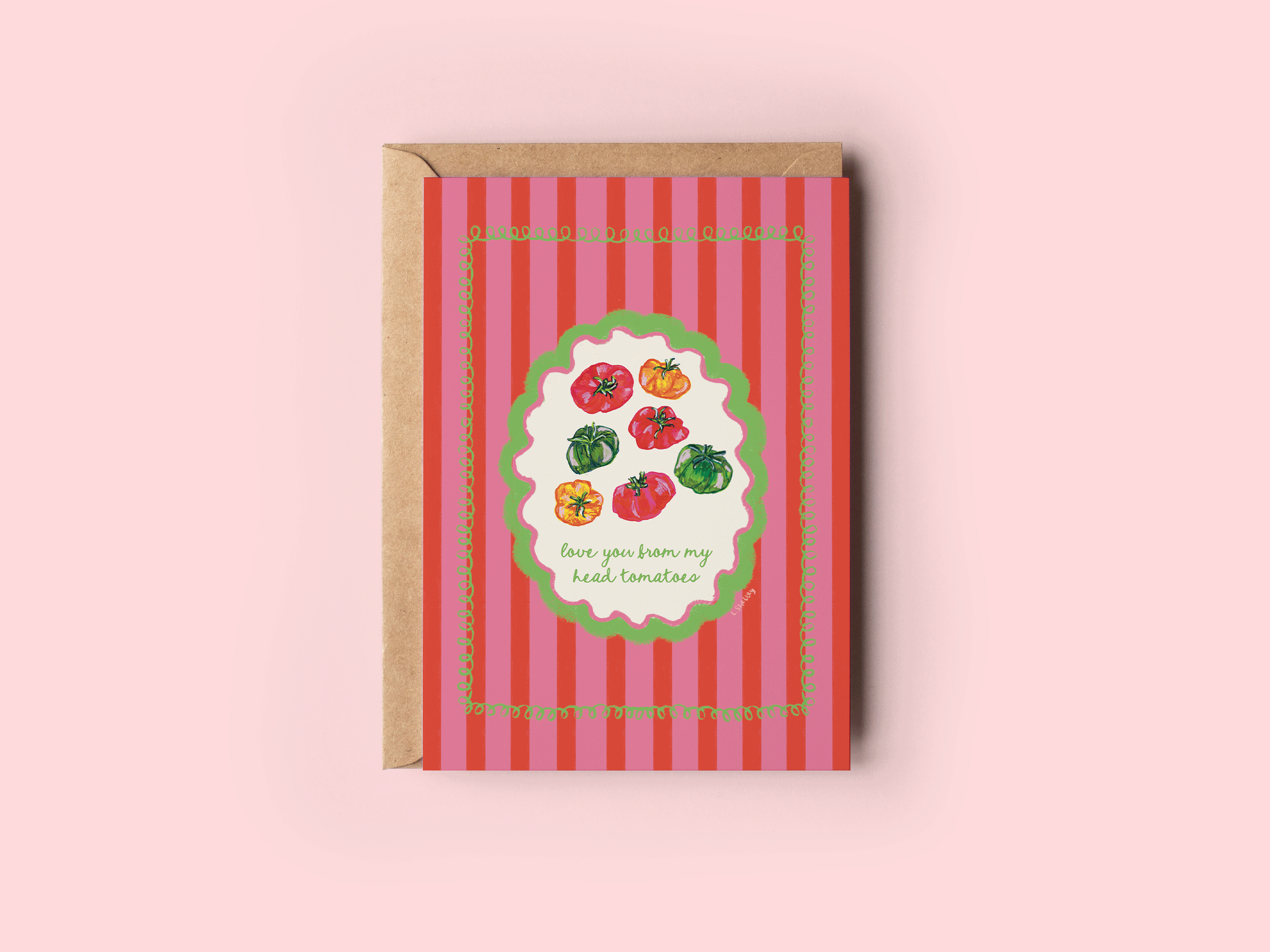 Love You From My Head Tomatoes Greeting Card