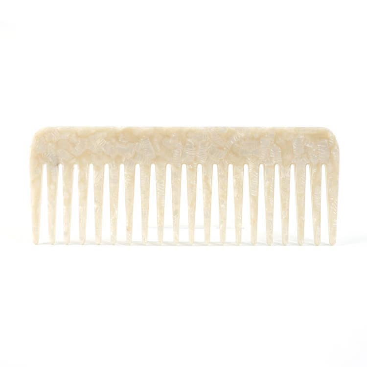 Marbled Acetate Wide-Tooth Hair Comb