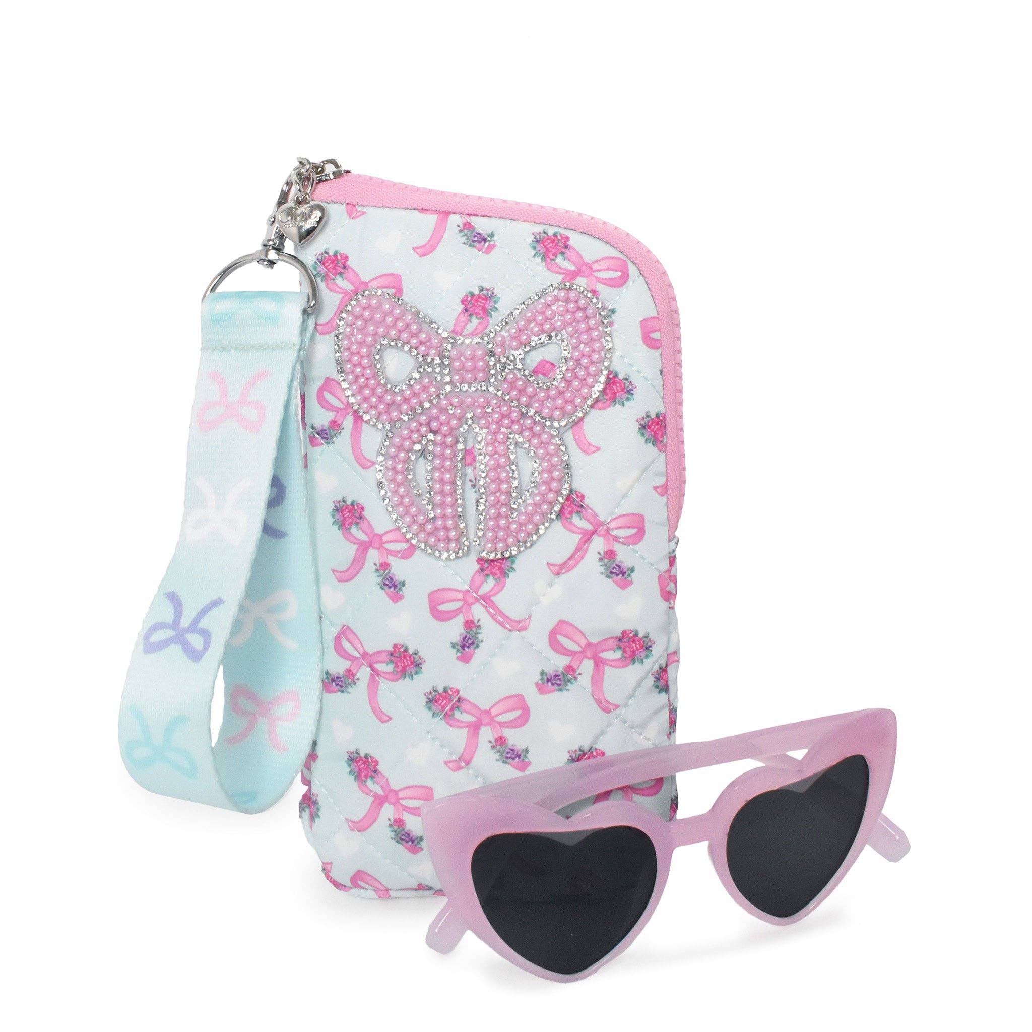 Bow Wristlet Case and Sunglasses