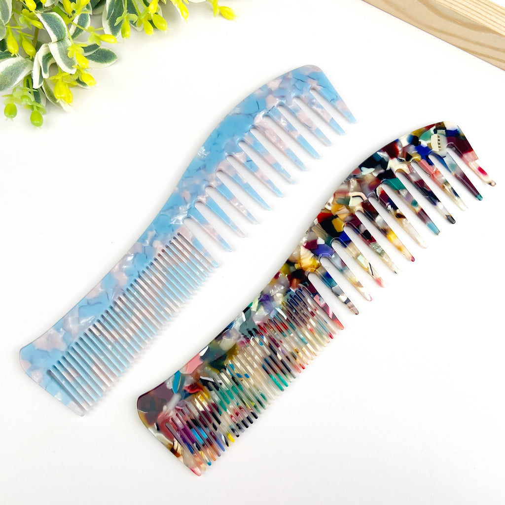 Acetate thickened dual-purpose comb hairdressing comb