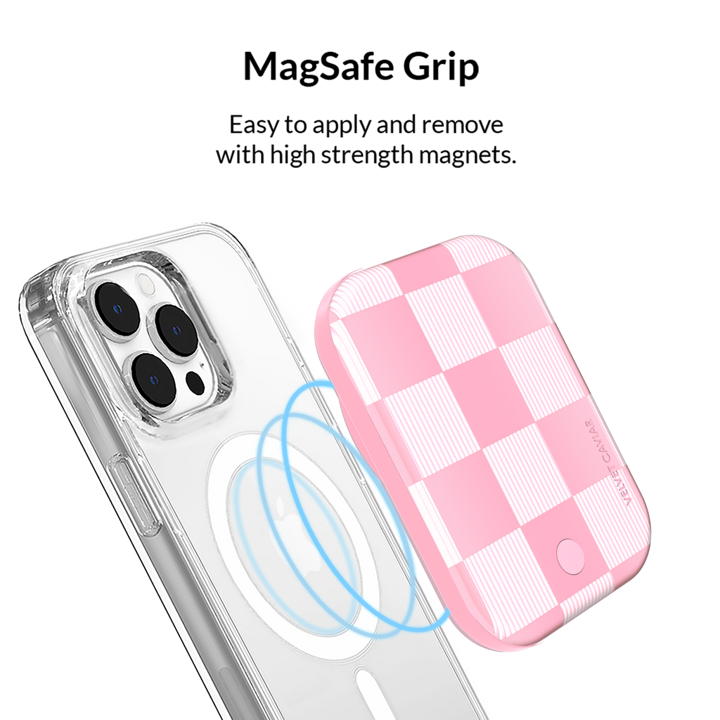 Wireless Phone Charger - Pink Vibe Checkered