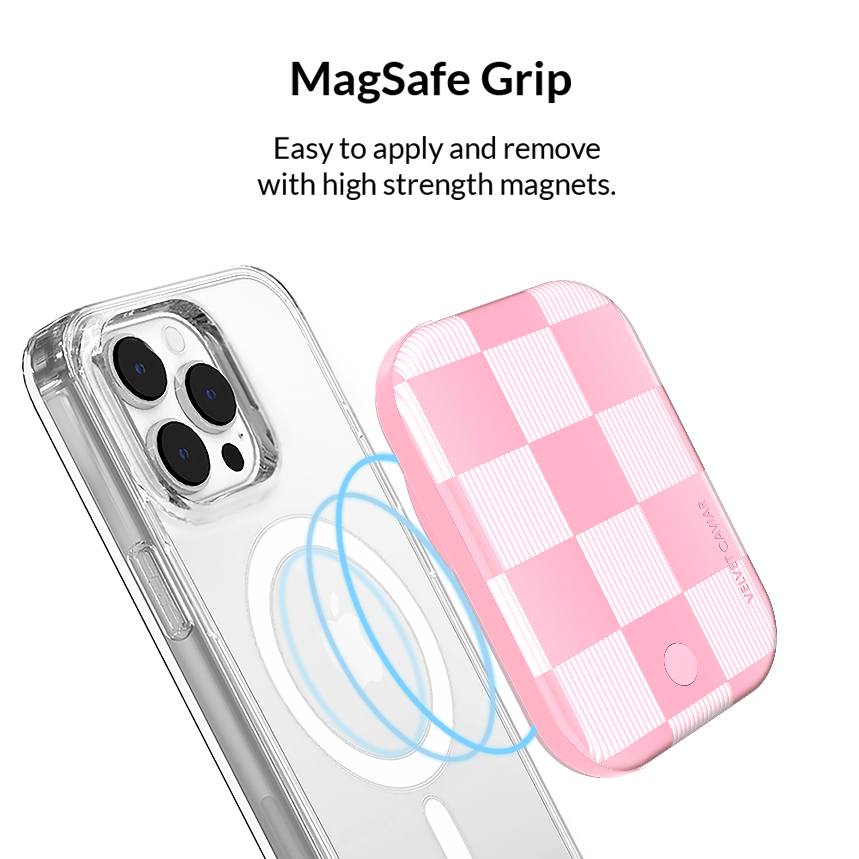 Wireless Phone Charger - Pink Vibe Checkered