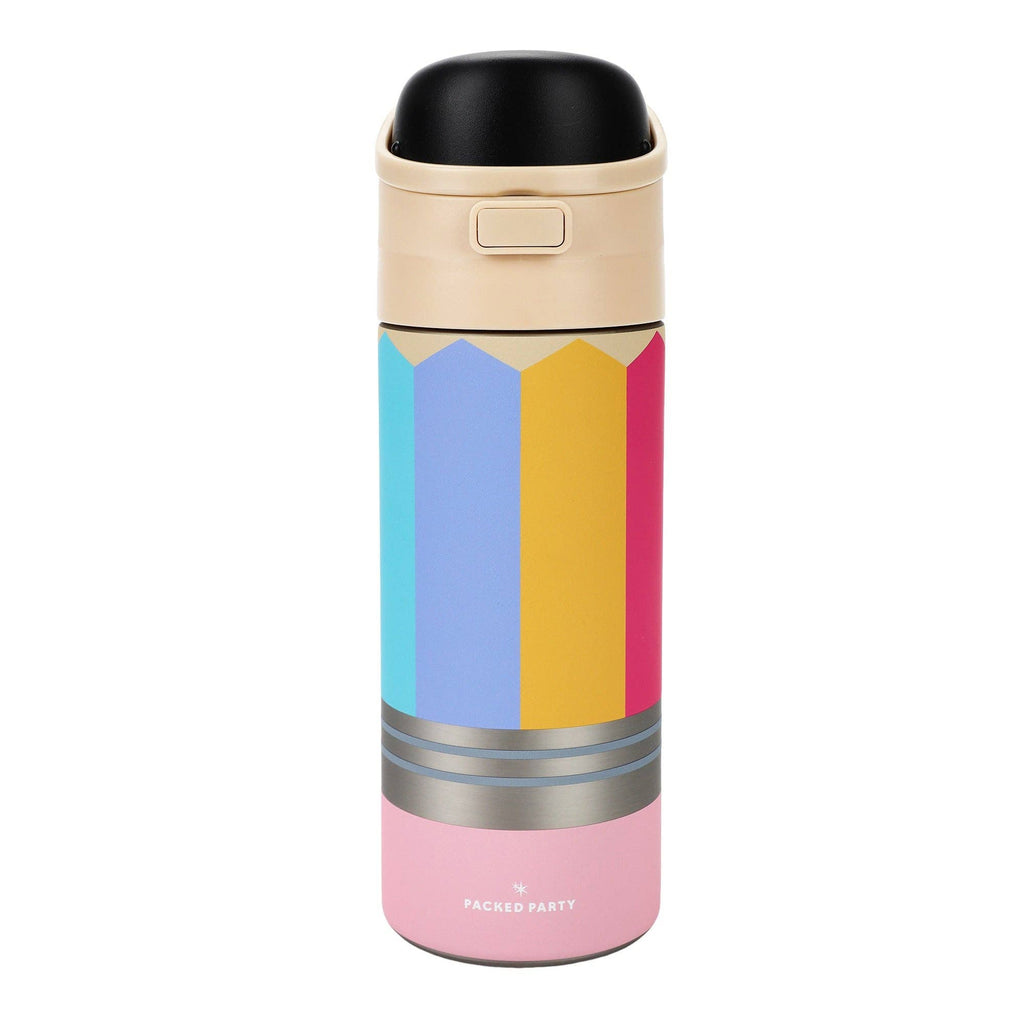 Write On! Pencil Shaped Stainless Steel Water Bottle (24 Oz)