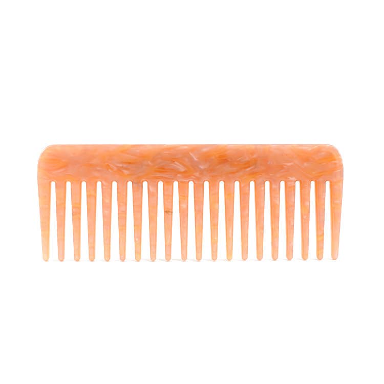 Marbled Acetate Wide-Tooth Hair Comb
