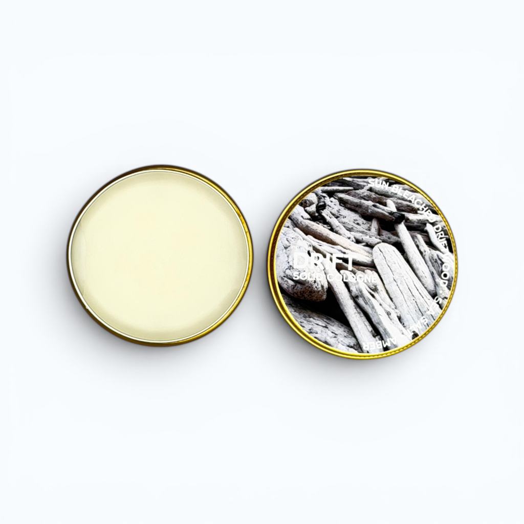 DRIFT Solid Cologne • Sun-Bleached Driftwood, Salt & Amber