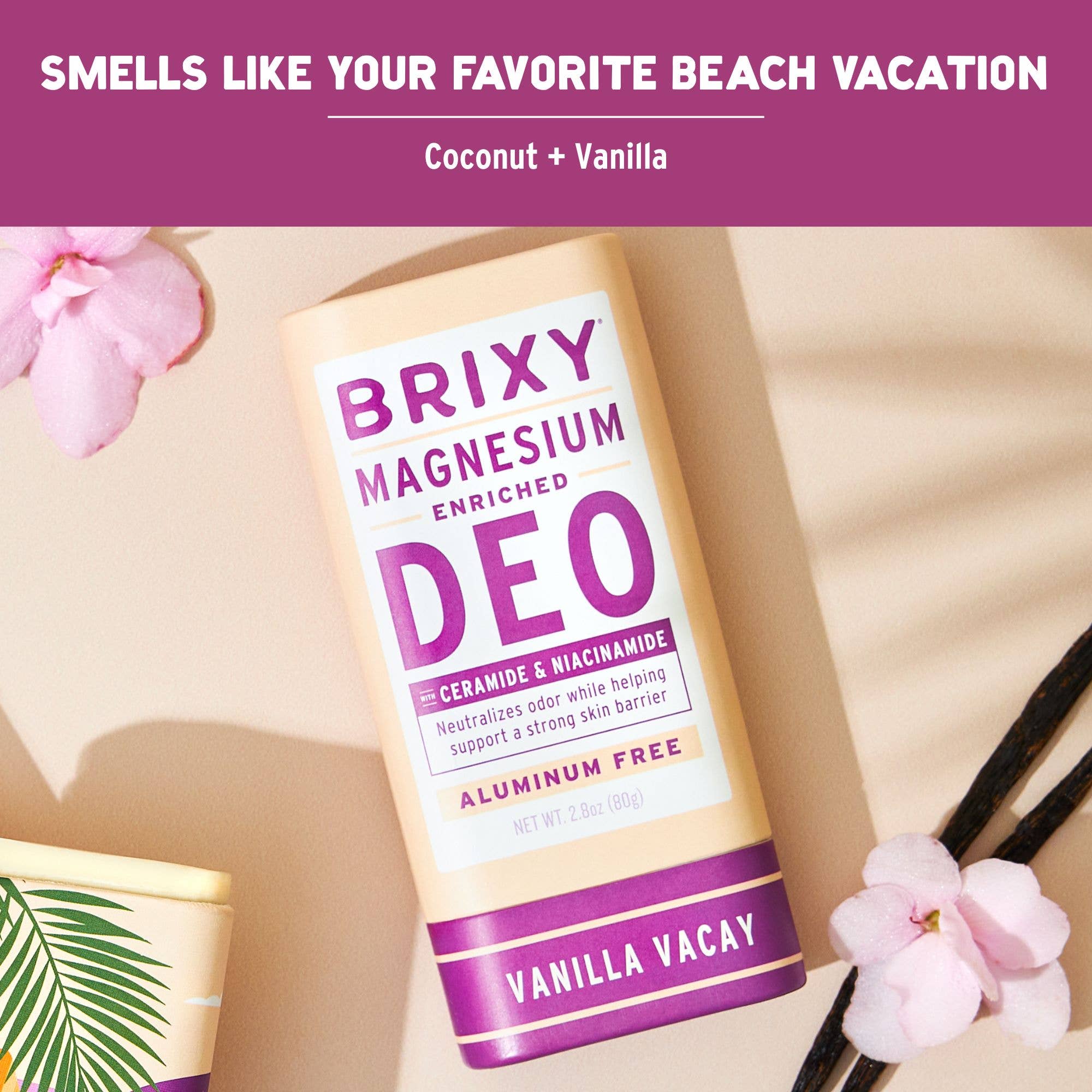Magnesium Enriched Deodorant | Aluminum Free | Vanilla Vacay
