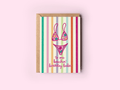 Beachin' Birthday Babe Swimsuit Beach Coastal Greeting Card