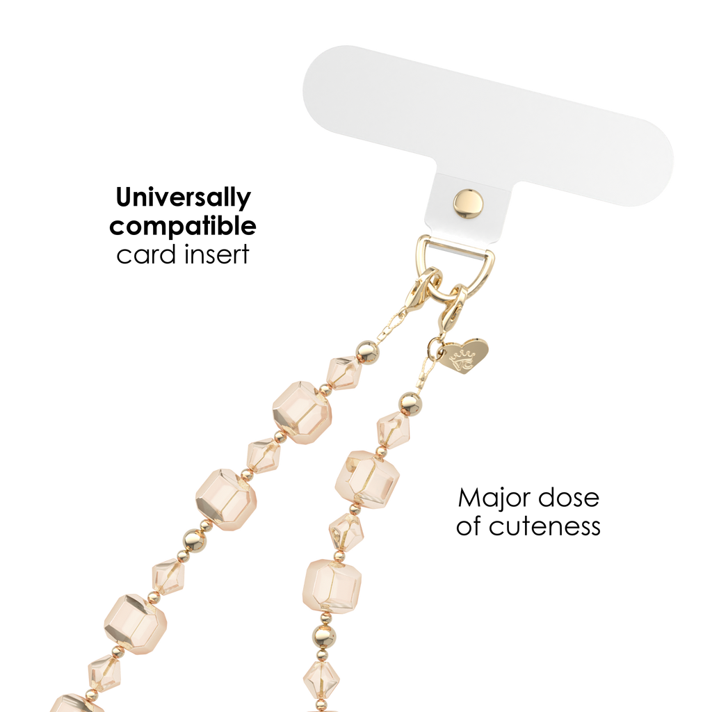 Phone Charm Wristlet - Nude Cube