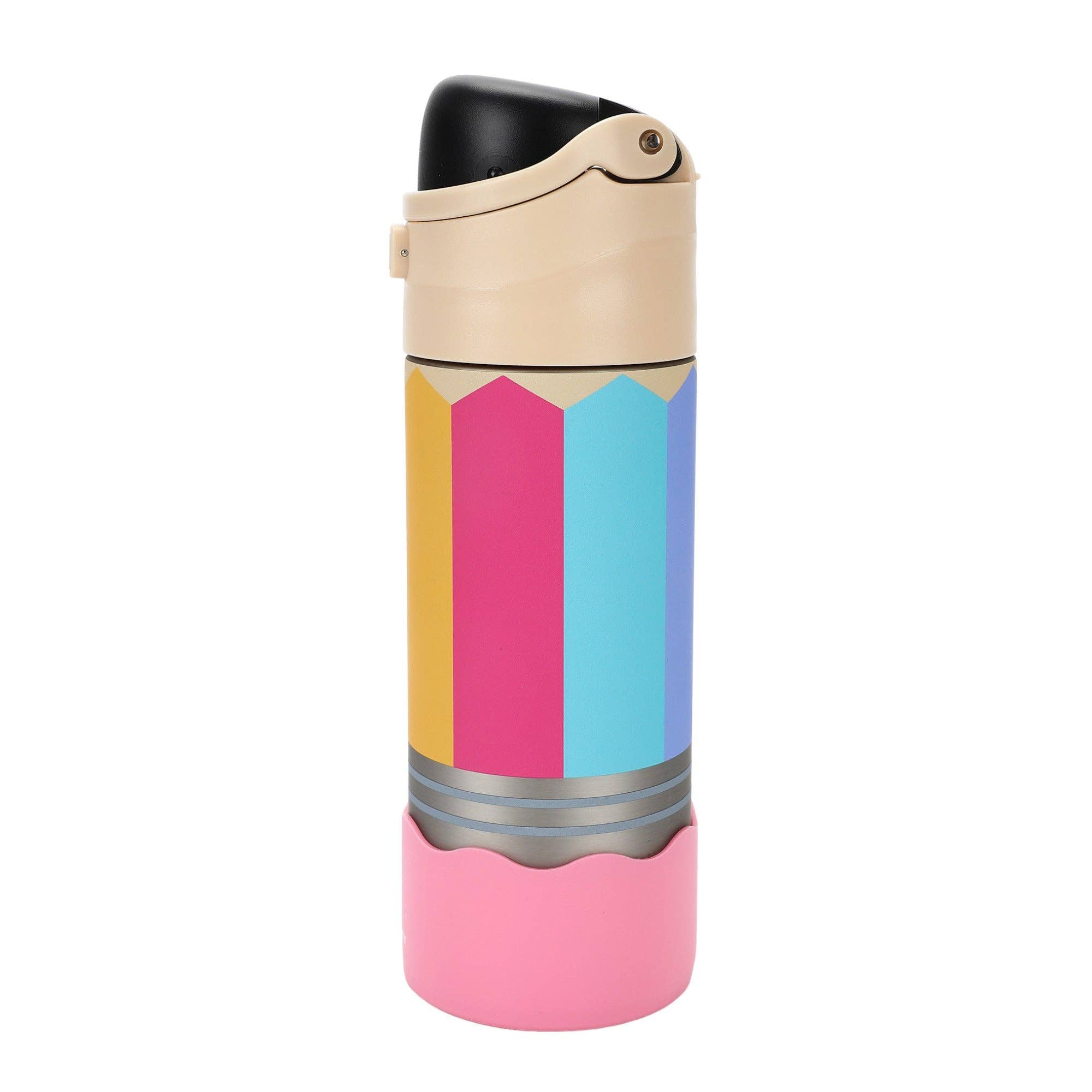 Write On! Pencil Shaped Stainless Steel Water Bottle (24 Oz)