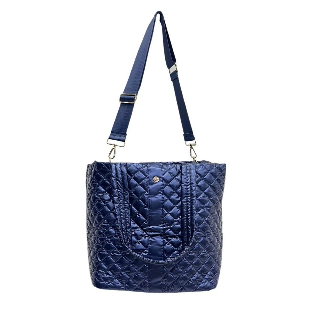 Diamond Tote Shoulder Bag Sapphire Navy