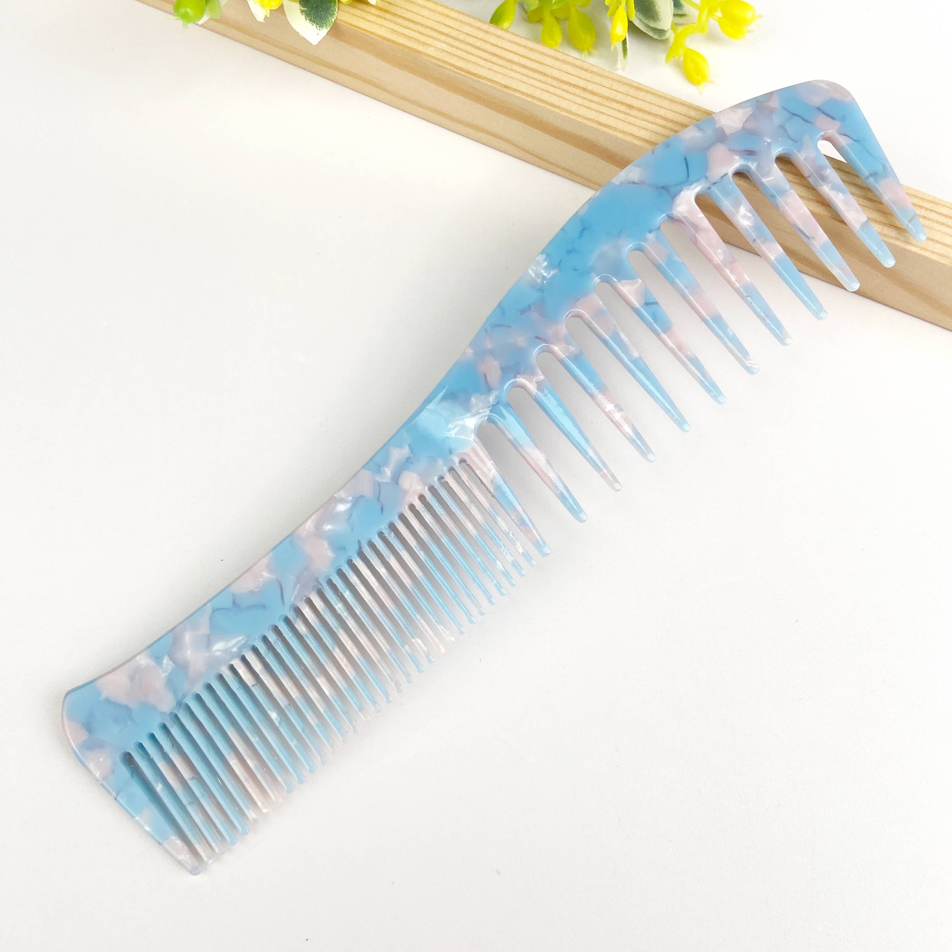 Acetate thickened dual-purpose comb hairdressing comb