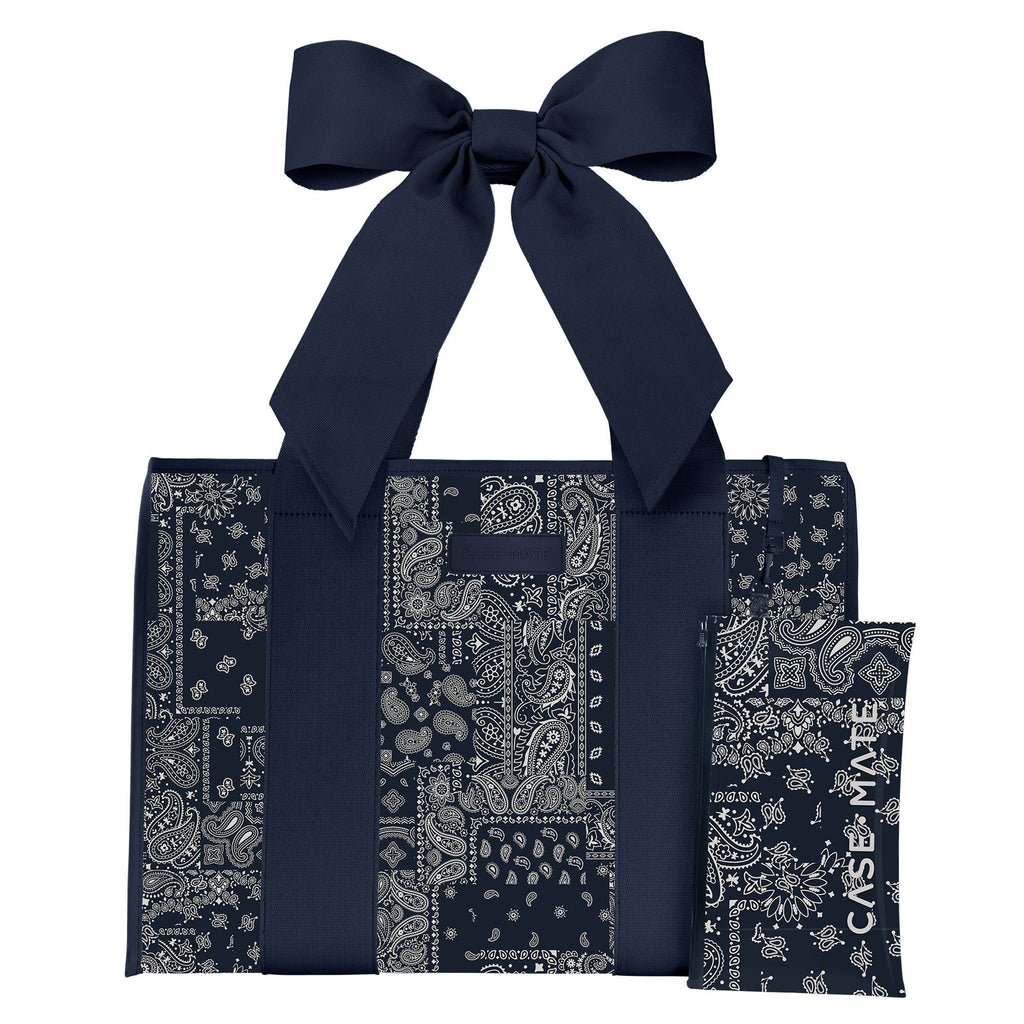Case-Mate Navy Bandana Bow Jelly Tote Bag