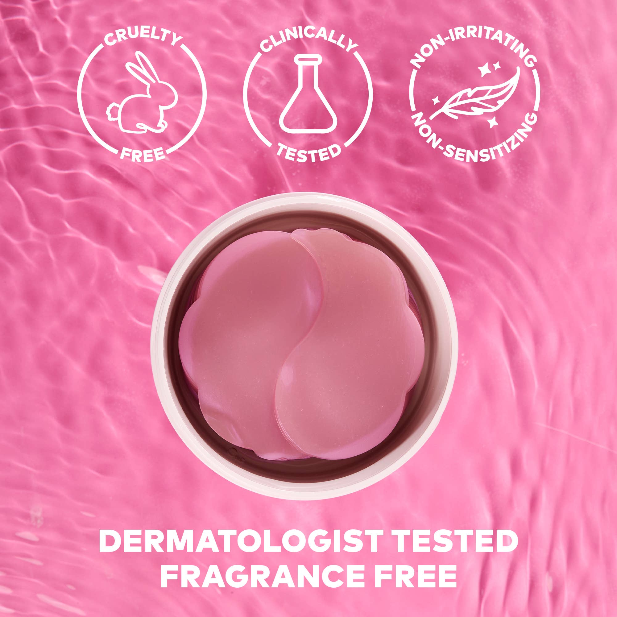 Hydrogel Seaweed-Based Undereye Masks - Calming Cherry