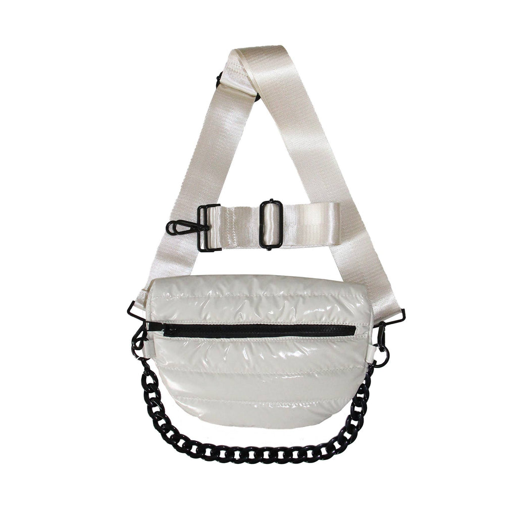 Nina puffer Crossbody Shoulder Belt Bag Vanilla Cream