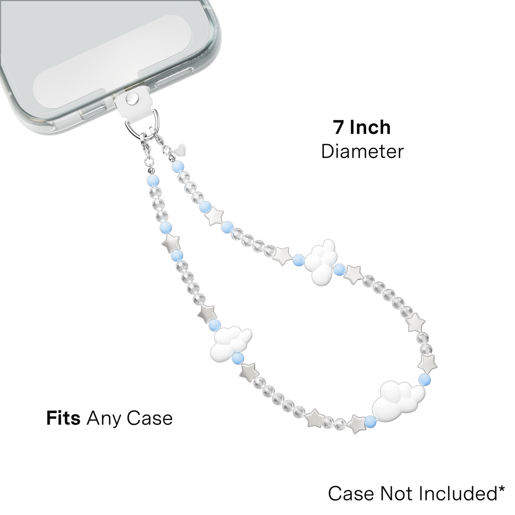 Phone Charm Wristlet- In the Clouds