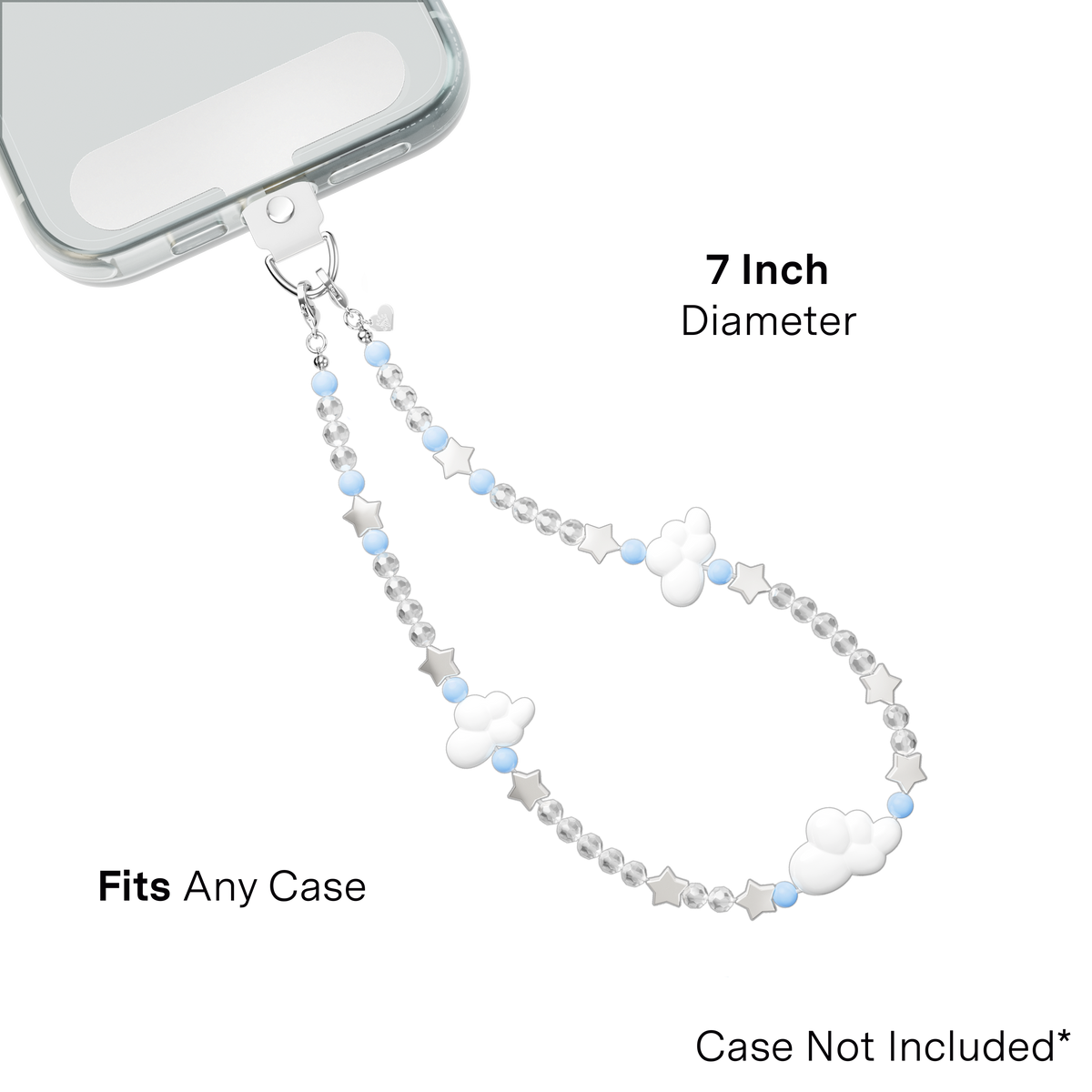 Phone Charm Wristlet- In the Clouds