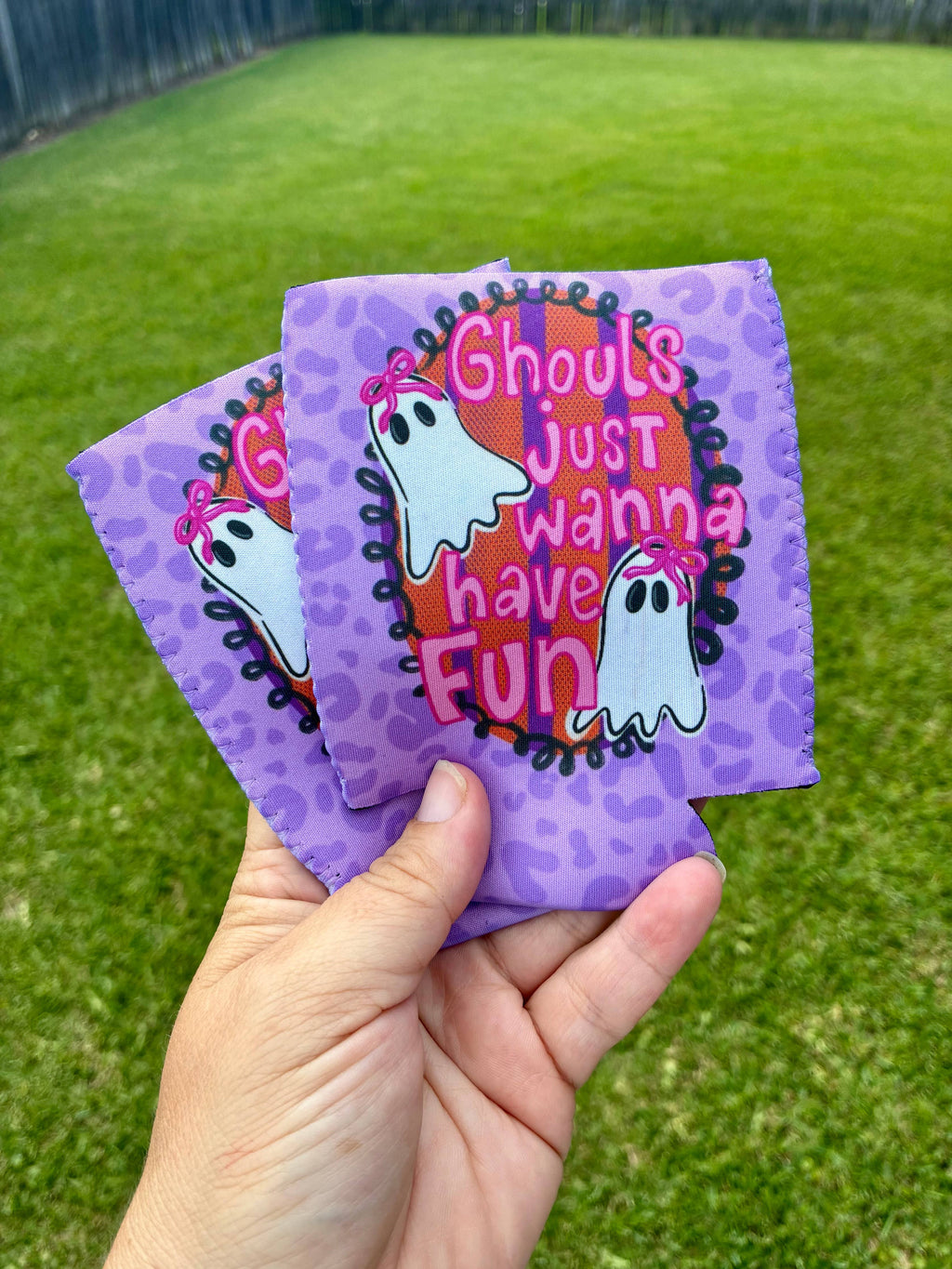 Halloween koozies ghouls just wanna have fun