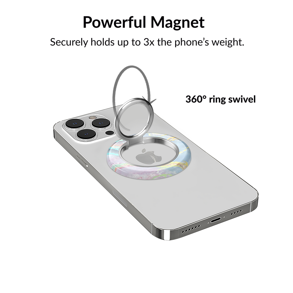 Magnetic Phone Ring & Stand - Holo Moonstone