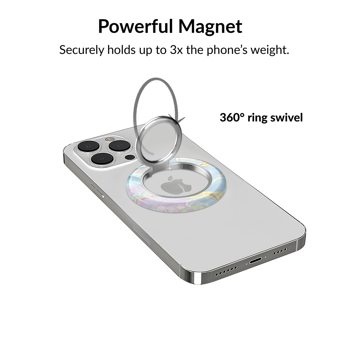 Magnetic Phone Ring & Stand - Holo Moonstone