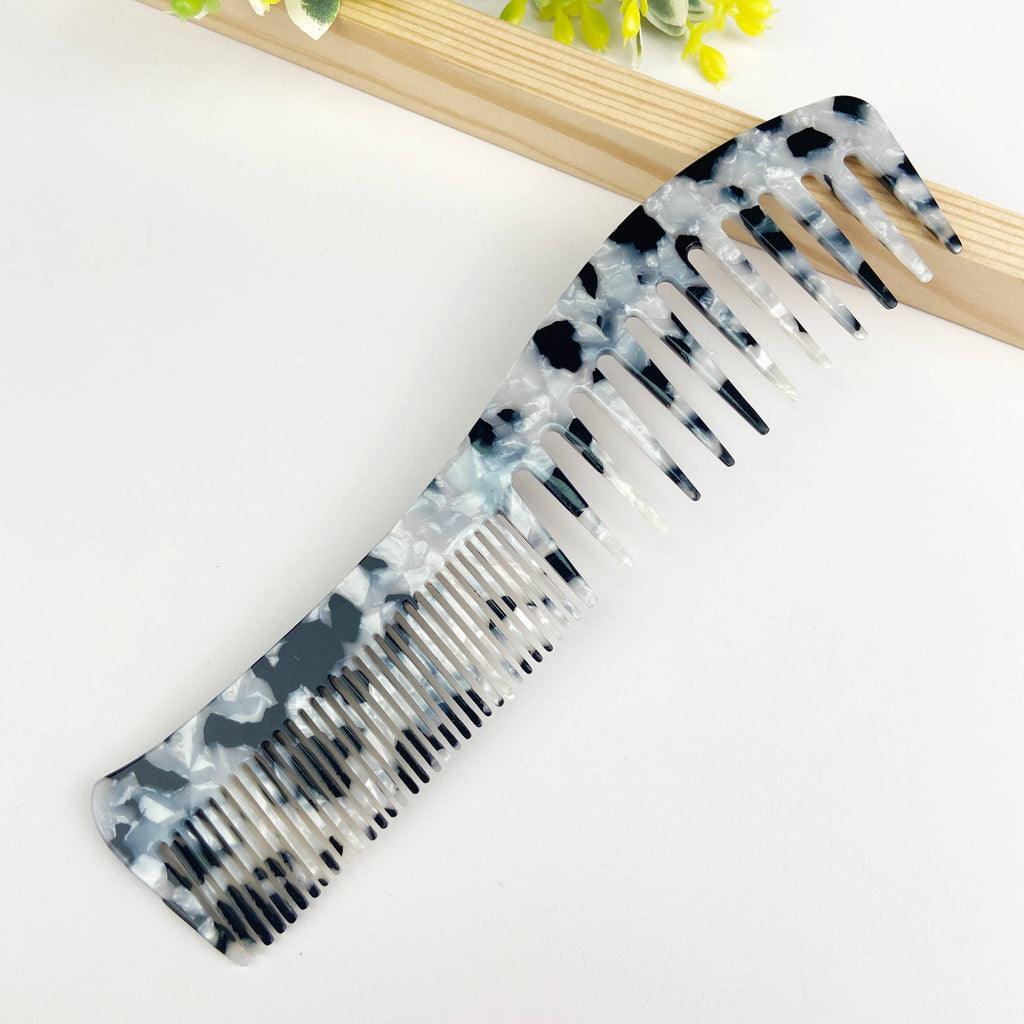 Acetate thickened dual-purpose comb hairdressing comb