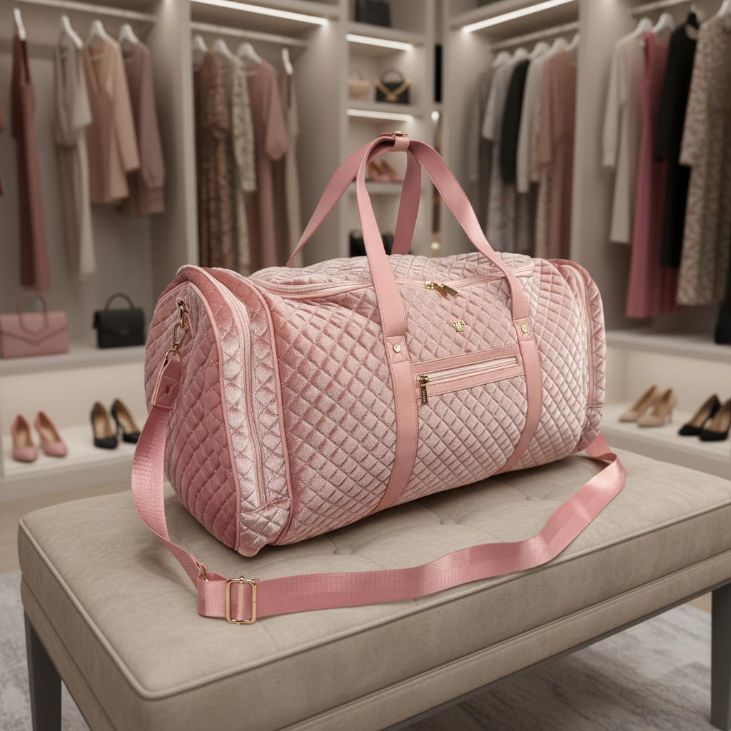 Signature VIP Duffel - Blush Velvet