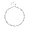 18K Gold PVD Stainless Steel Double Row Rhinestone Anklet