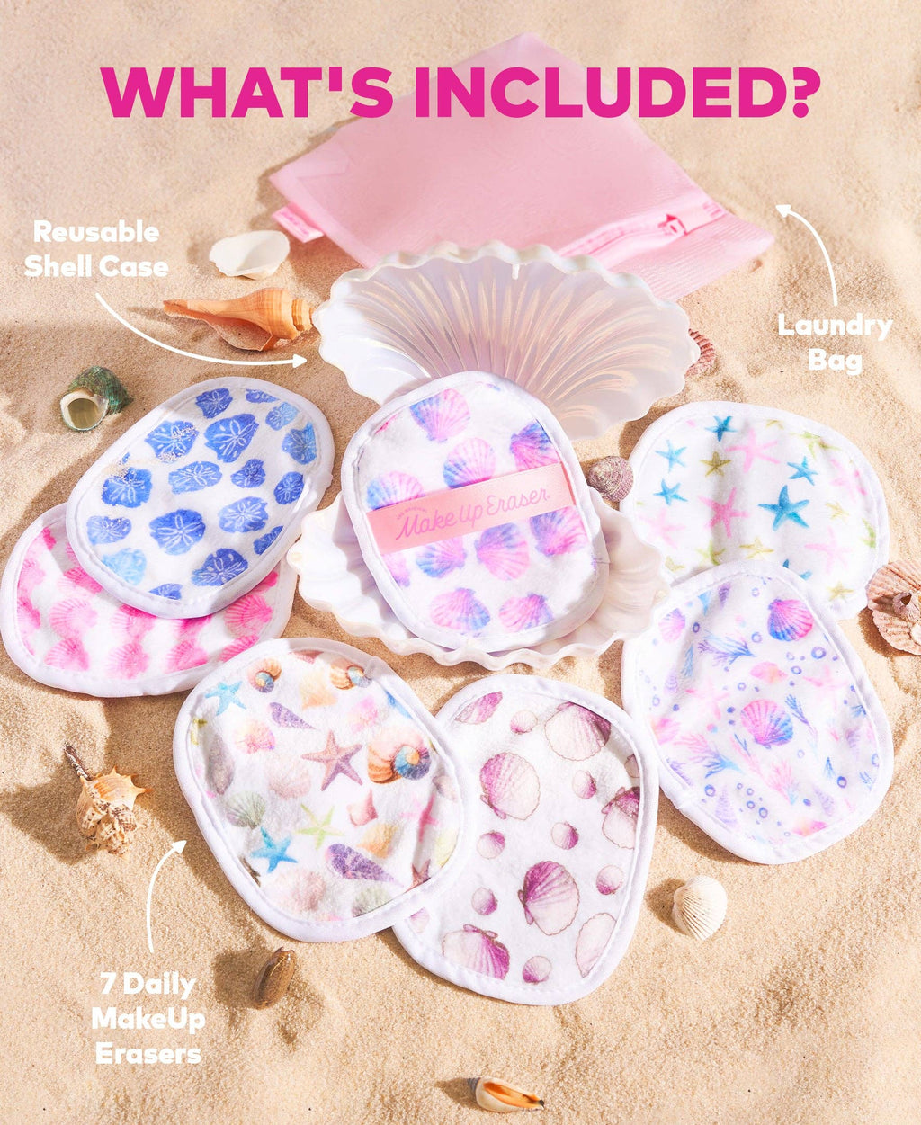Seashells 7-Day Set & Seashell Case | Mermaid Beach Glam