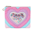 "Taylor" Quilted Hearts Confetti Pencil Pouch