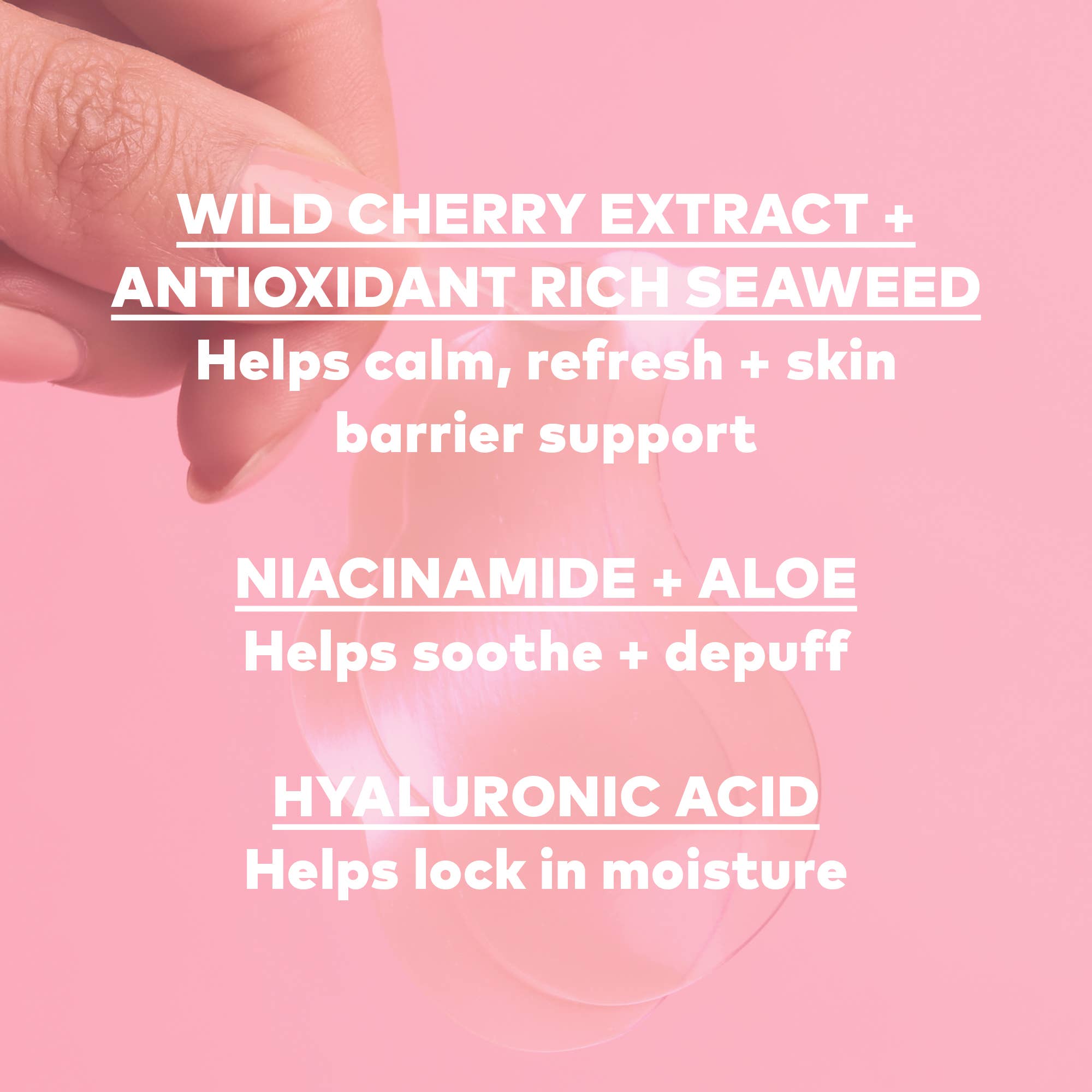 Hydrogel Seaweed-Based Undereye Masks - Calming Cherry