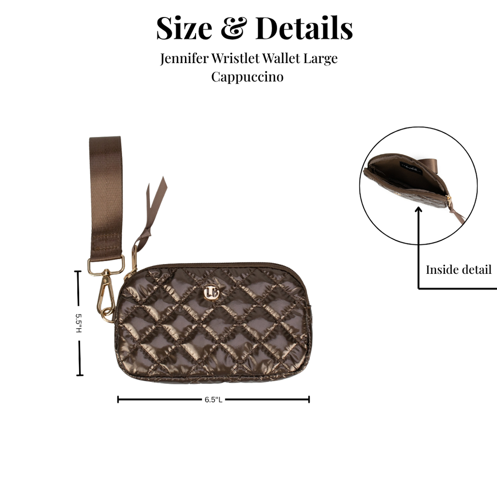 Keychain Wristlet Wallet Large Cappuccino 