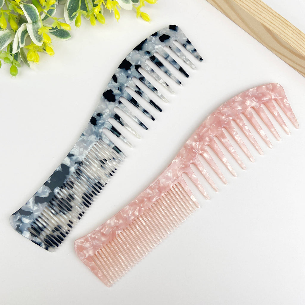 Acetate thickened dual-purpose comb hairdressing comb
