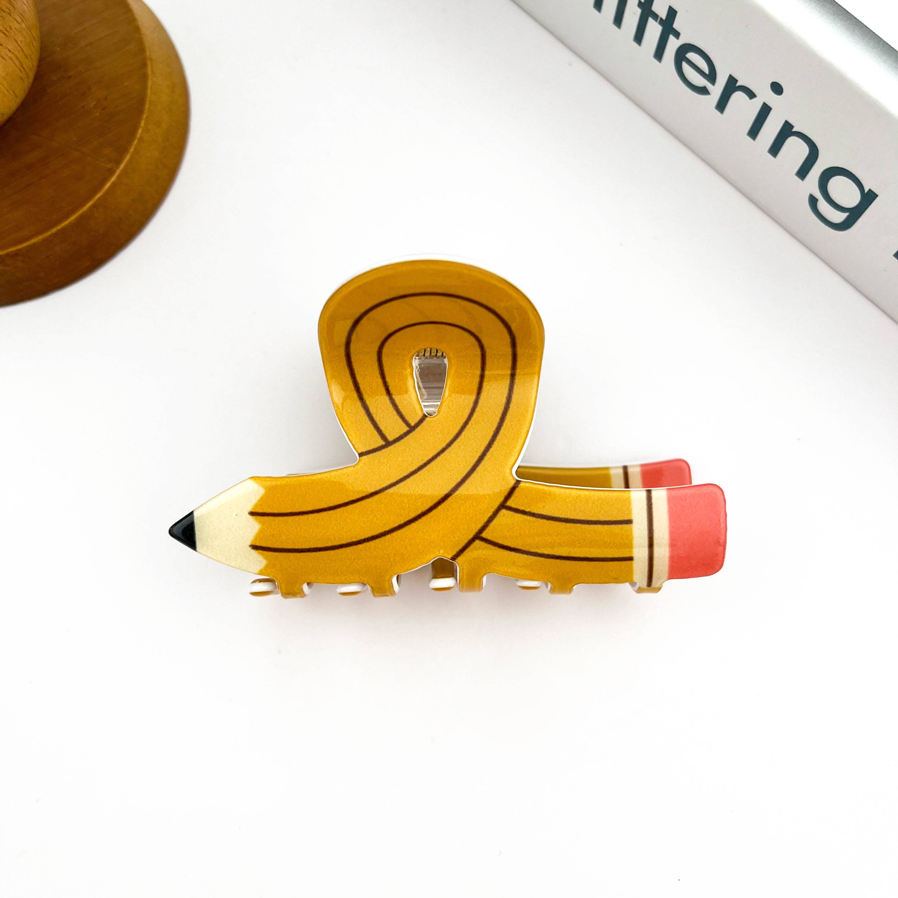 Pencil Claw Clip, Playful Stationery-Inspired Hair Clip