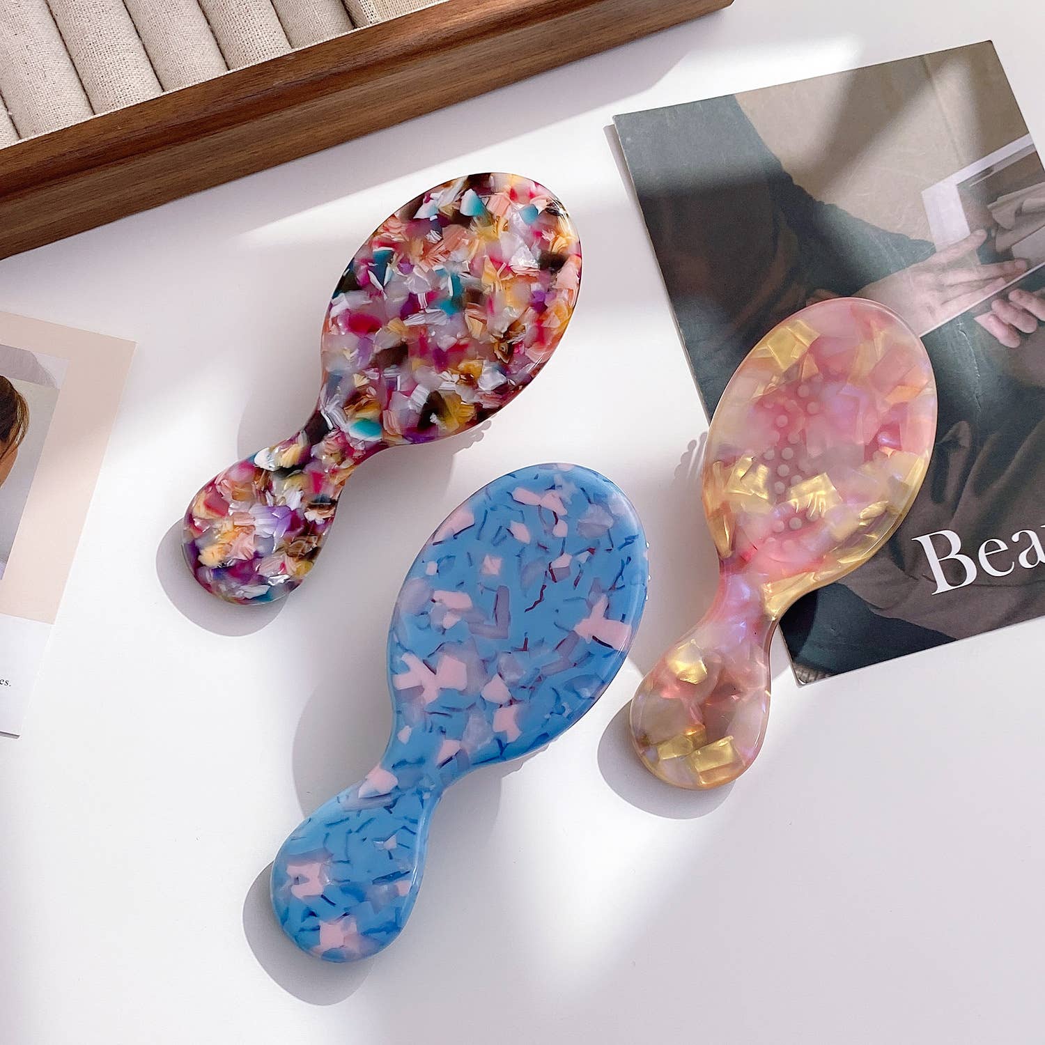 Pastel Acetate Small Air Cushion Massage Hair Brush