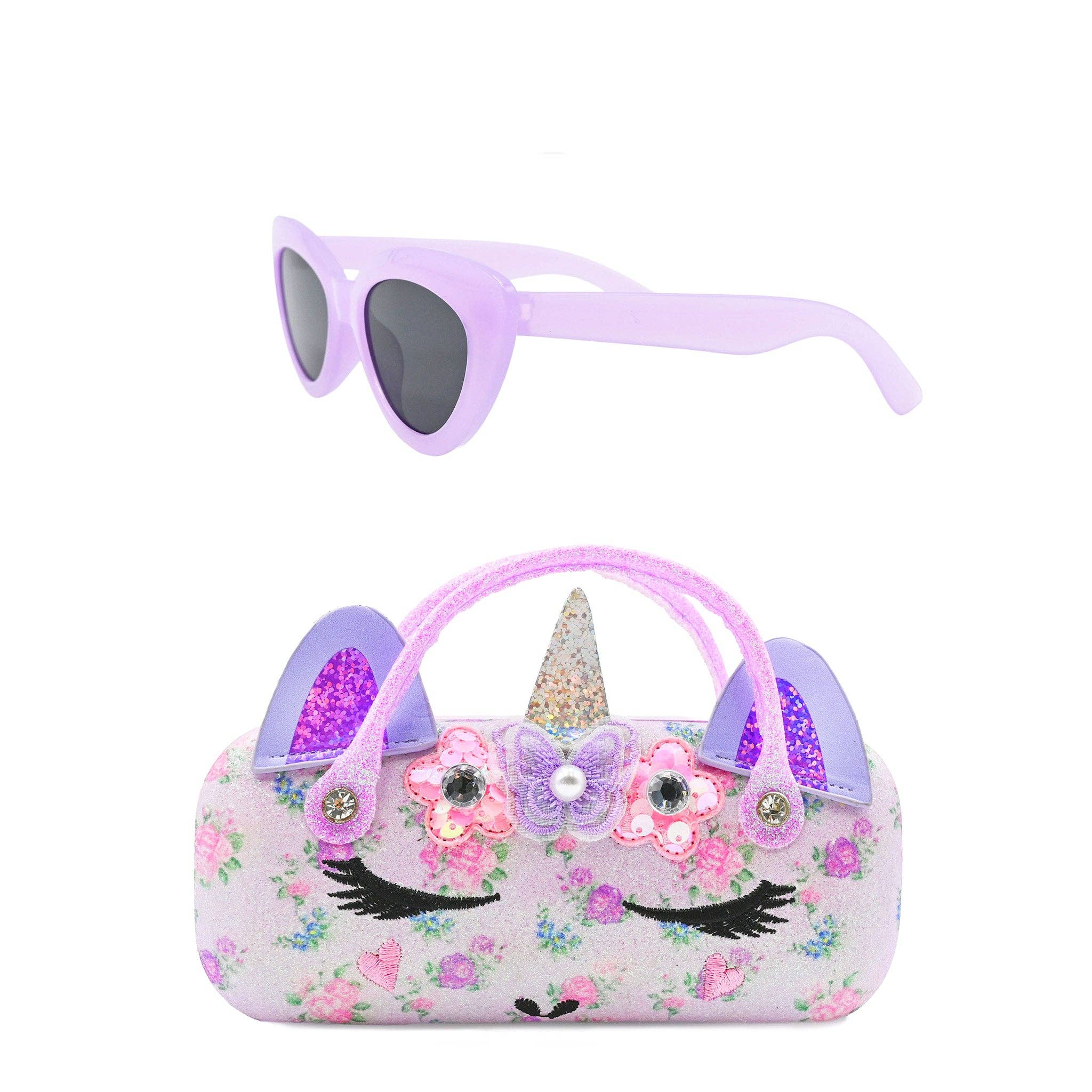 Gwen Butterfly Crown Floral Case and Sunglasses