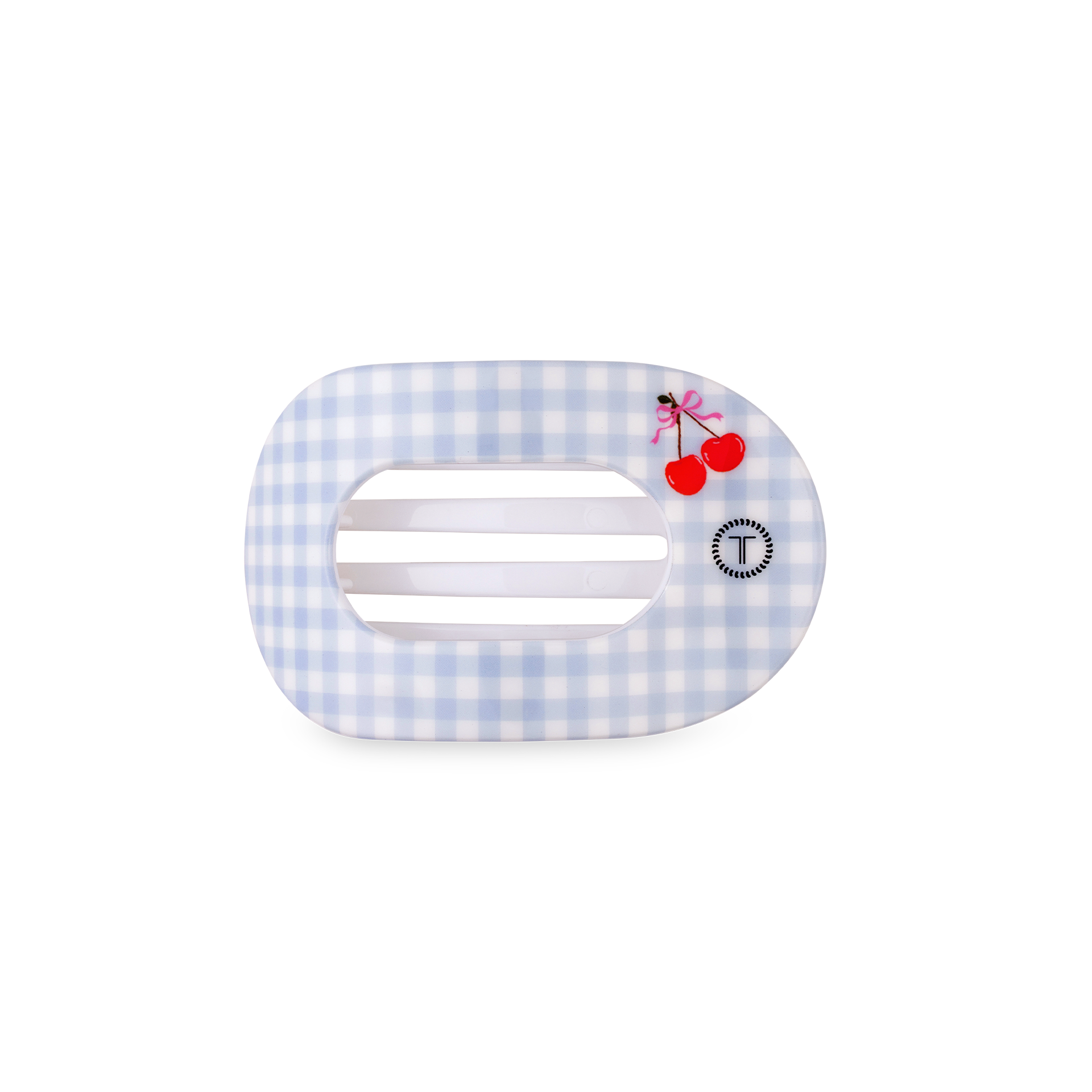 Flat Round Hair Clip | Small | Basket of Cherries