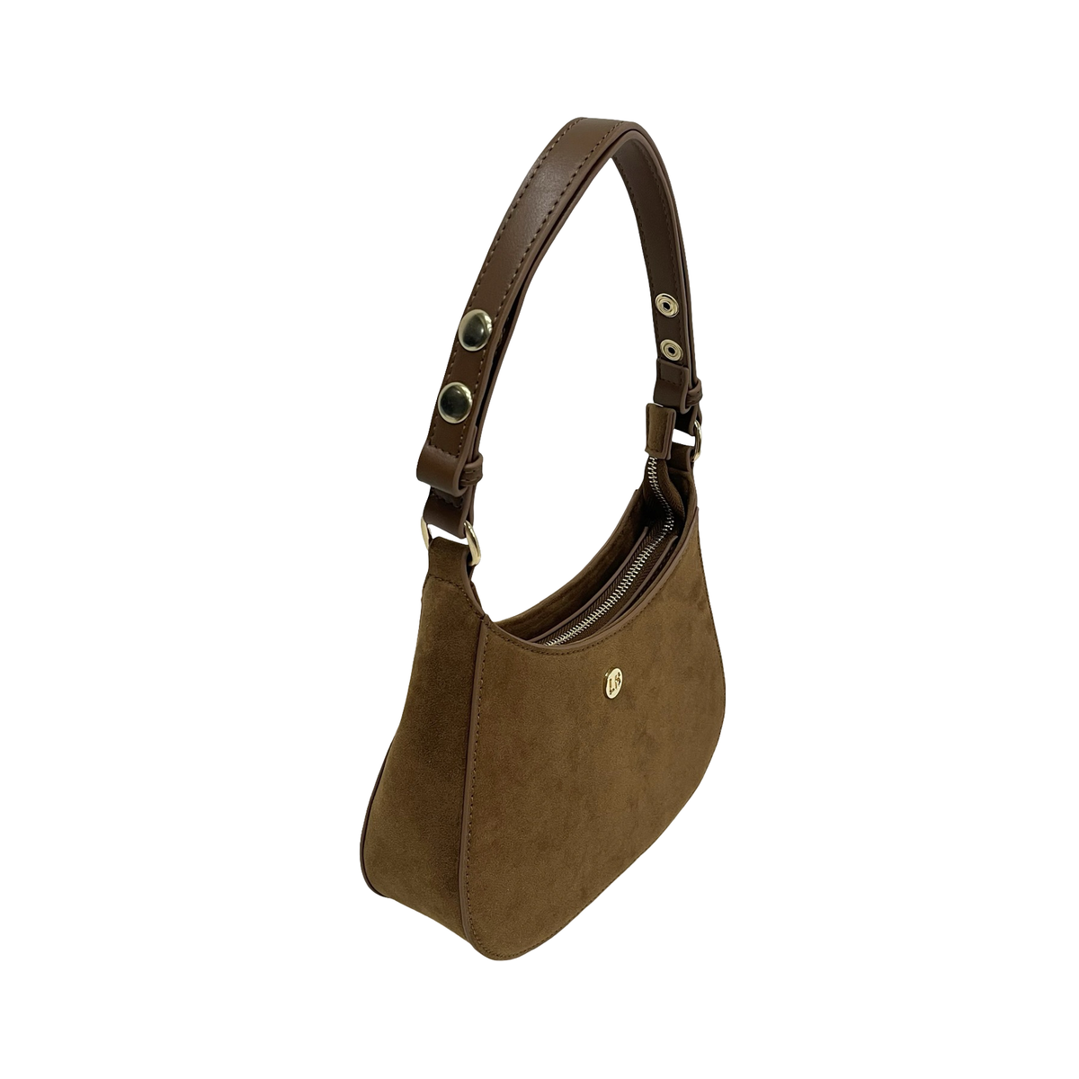 Suede shoulder Bag Chestnut Brown