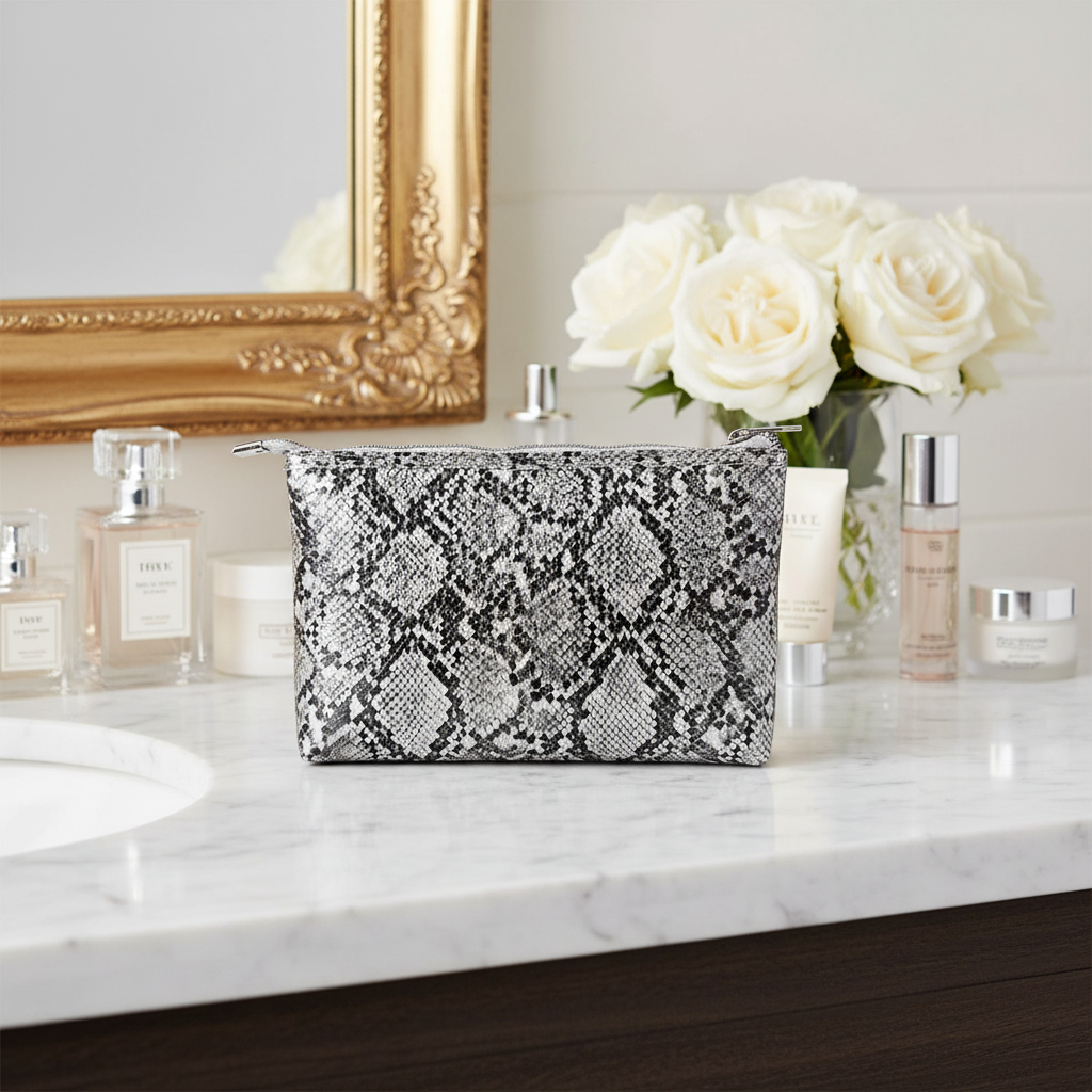 Everyday Sleek Silver Python - PurseN