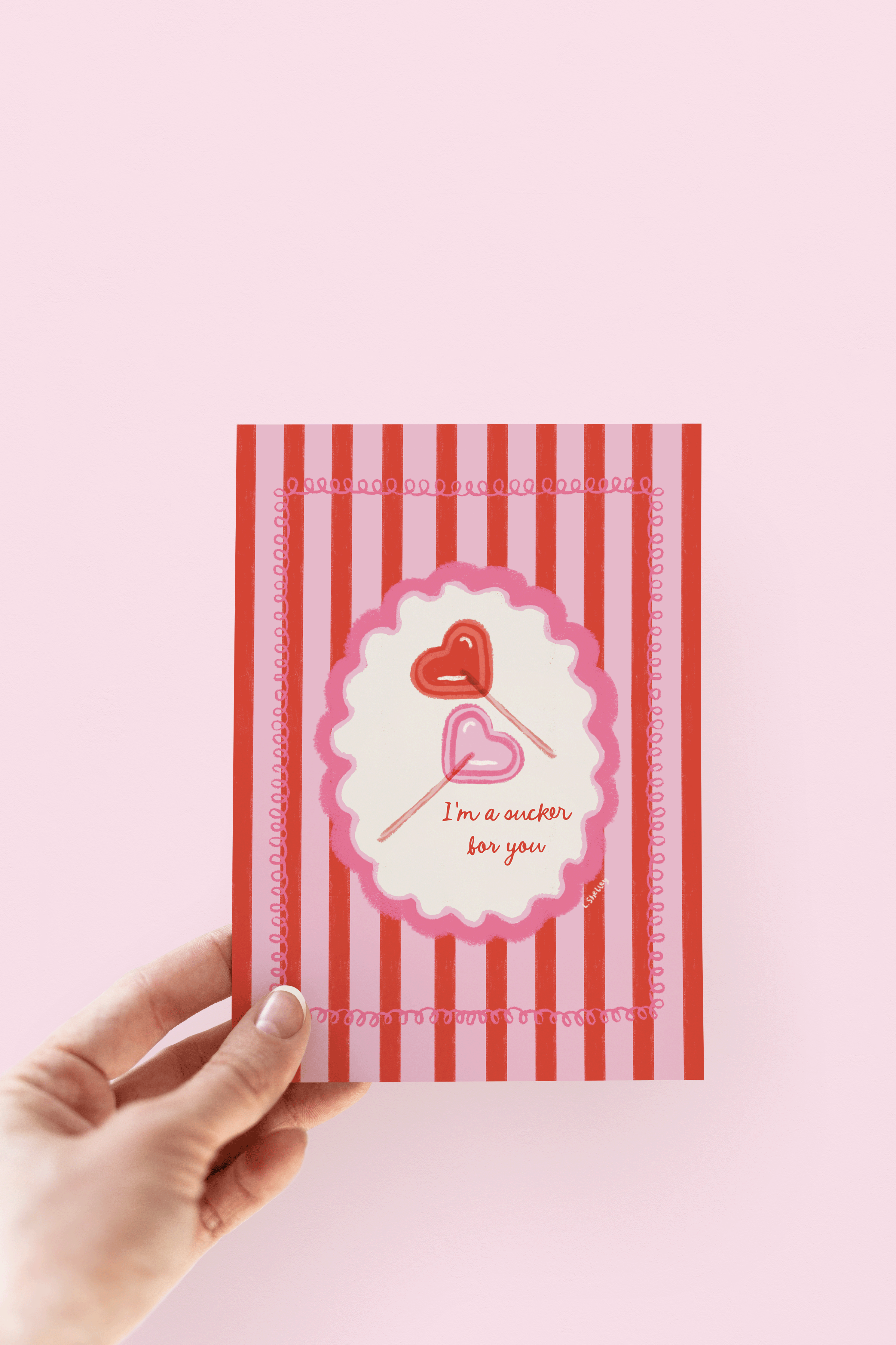 Sucker For You Sweet Romance Love Punny Greeting Card