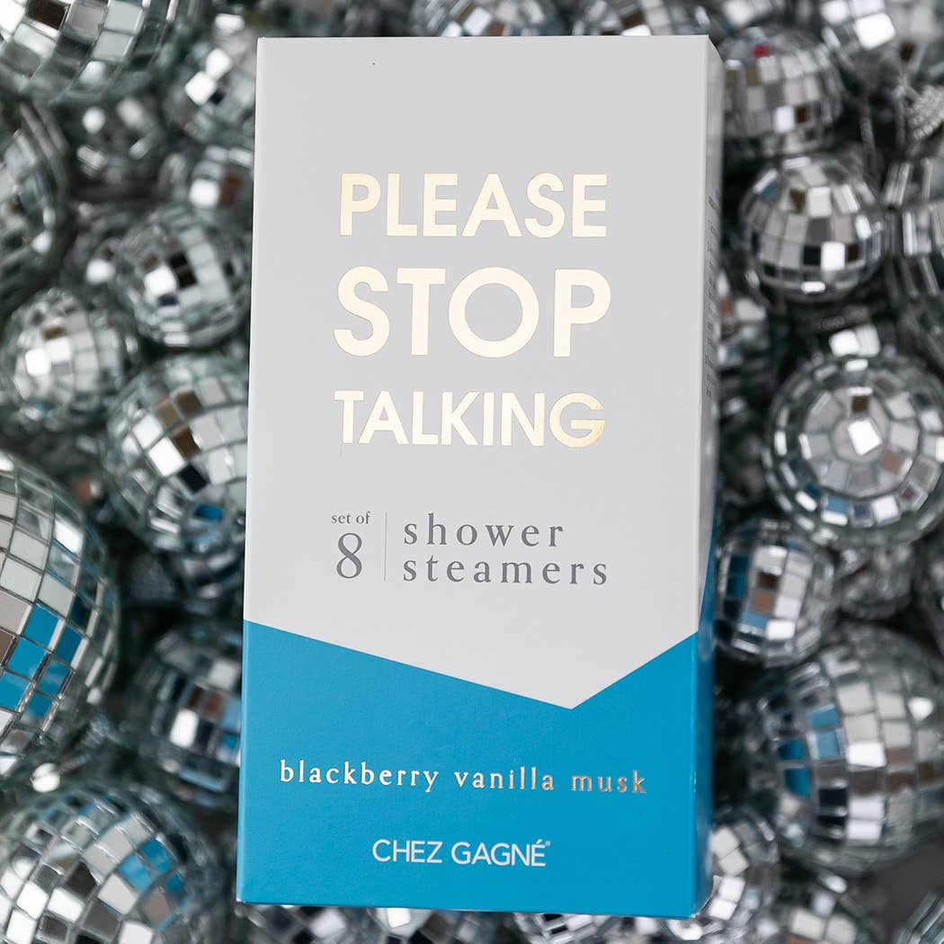 Please Stop Talking - Aromatherapy Shower Steamers - Blackberry Vanilla Musk - Set of 8