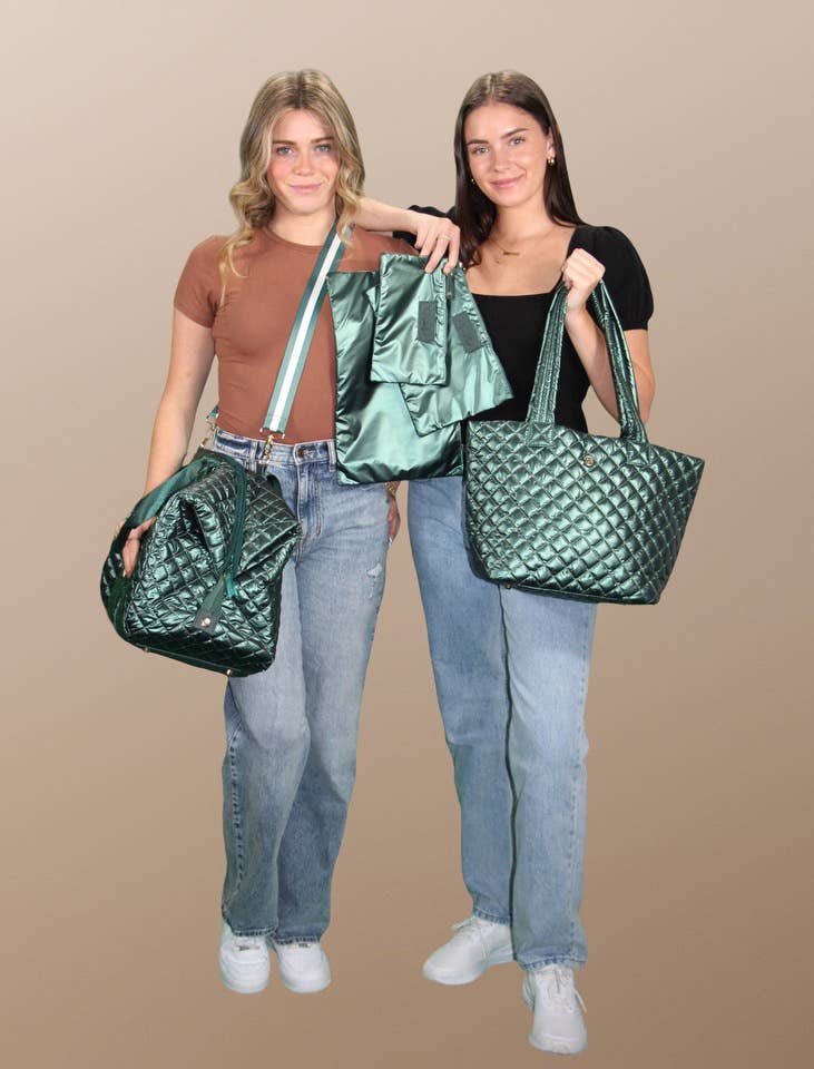 Carly Trio Wristlet & Cosmetic Bag Set | Cypress