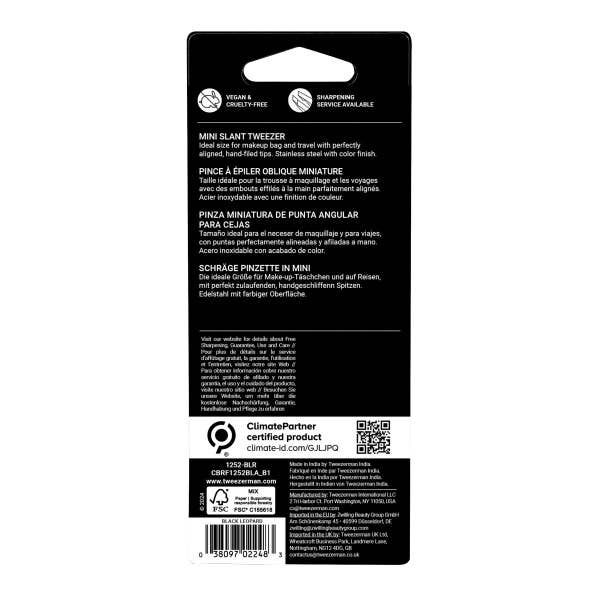 Tweezerman Mini Slant Tweezer Black Leopard