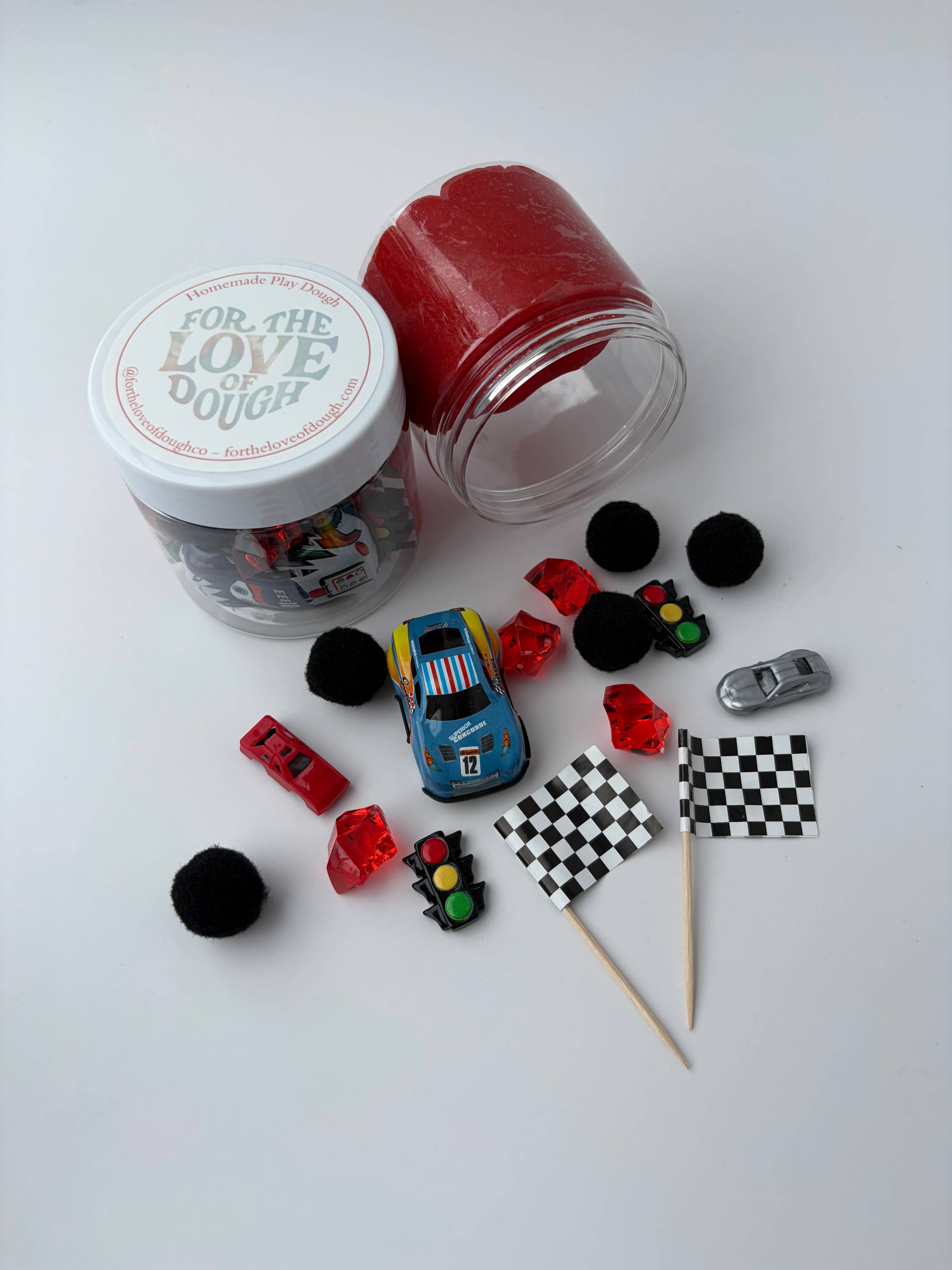 Race Car Sensory Dough Mini Jar