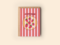 Thank You Berry Much Strawberry Fruit Striped Greeting Card