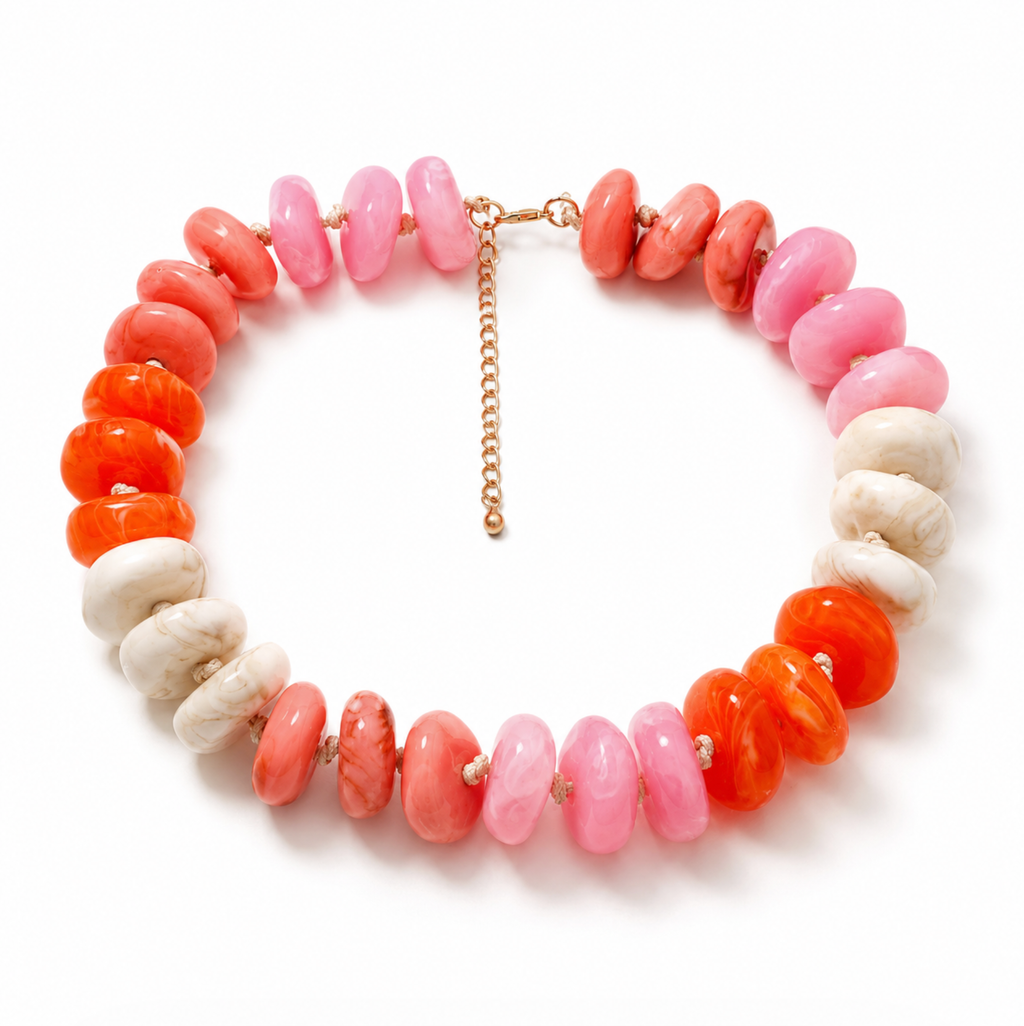 Sunkissed Statement Chunky Beaded Statement Necklace